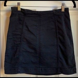 Free People Black Mini Skirt